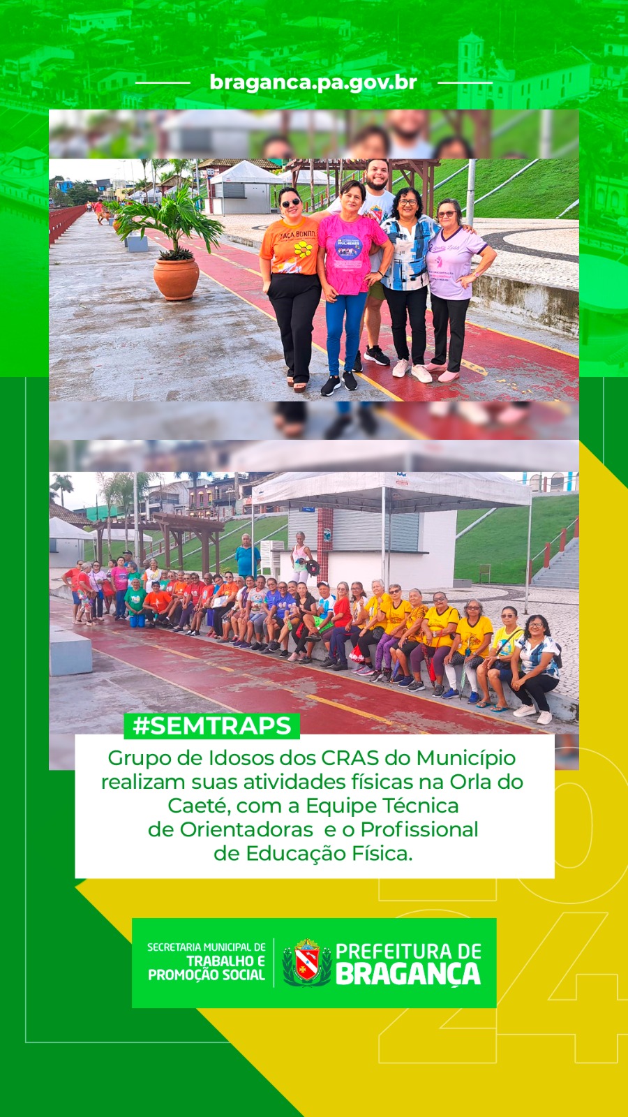 ATIVIDADES FÍSICAS NA ORLA DO CAETÉ: GRUPO DE IDOSOS EM AÇÃO.