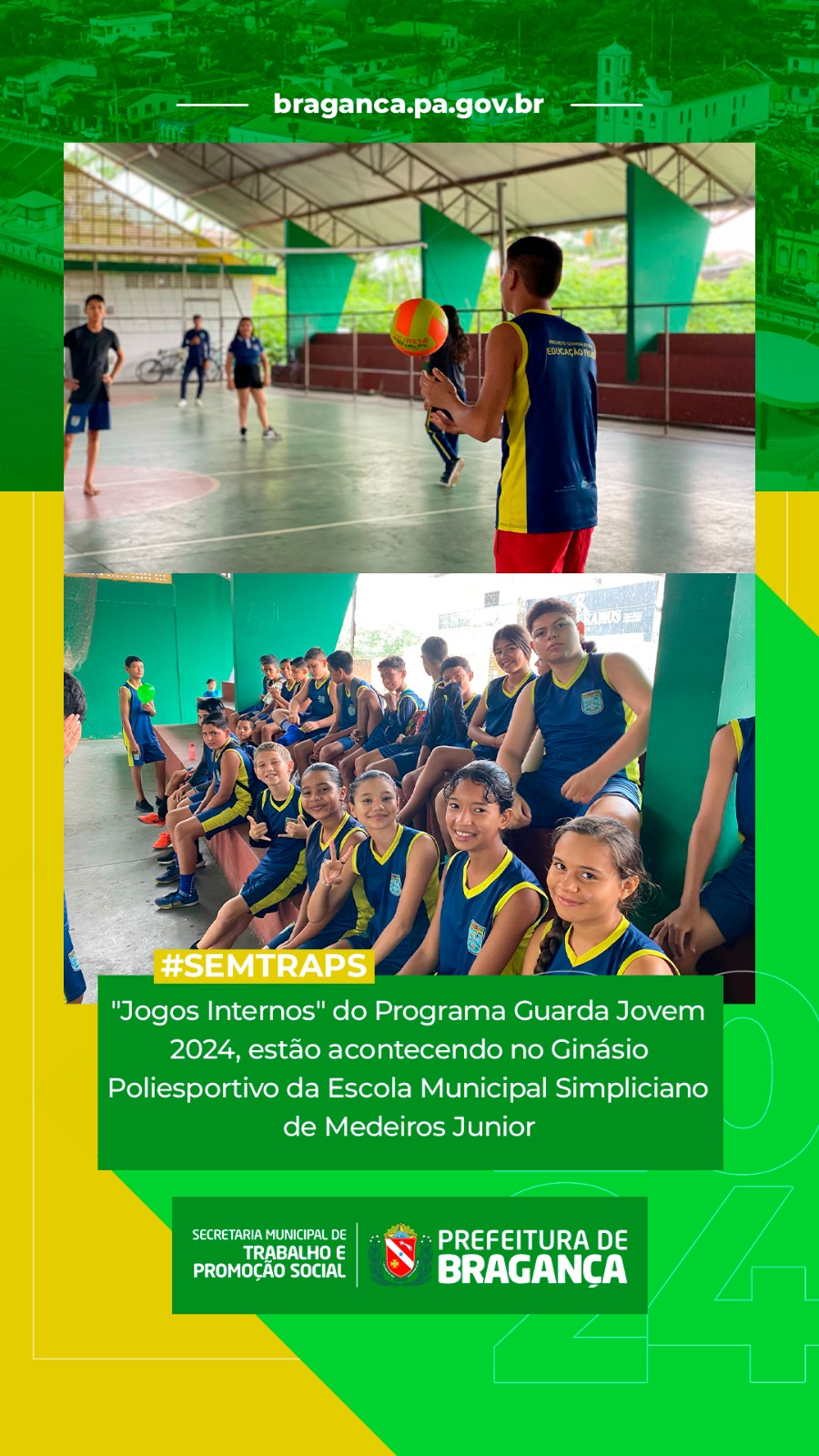 JOGOS INTERNOS: PROGRAMA GUARDA JOVEM 2024 NO GINÁSIO POLIESPORTIVO