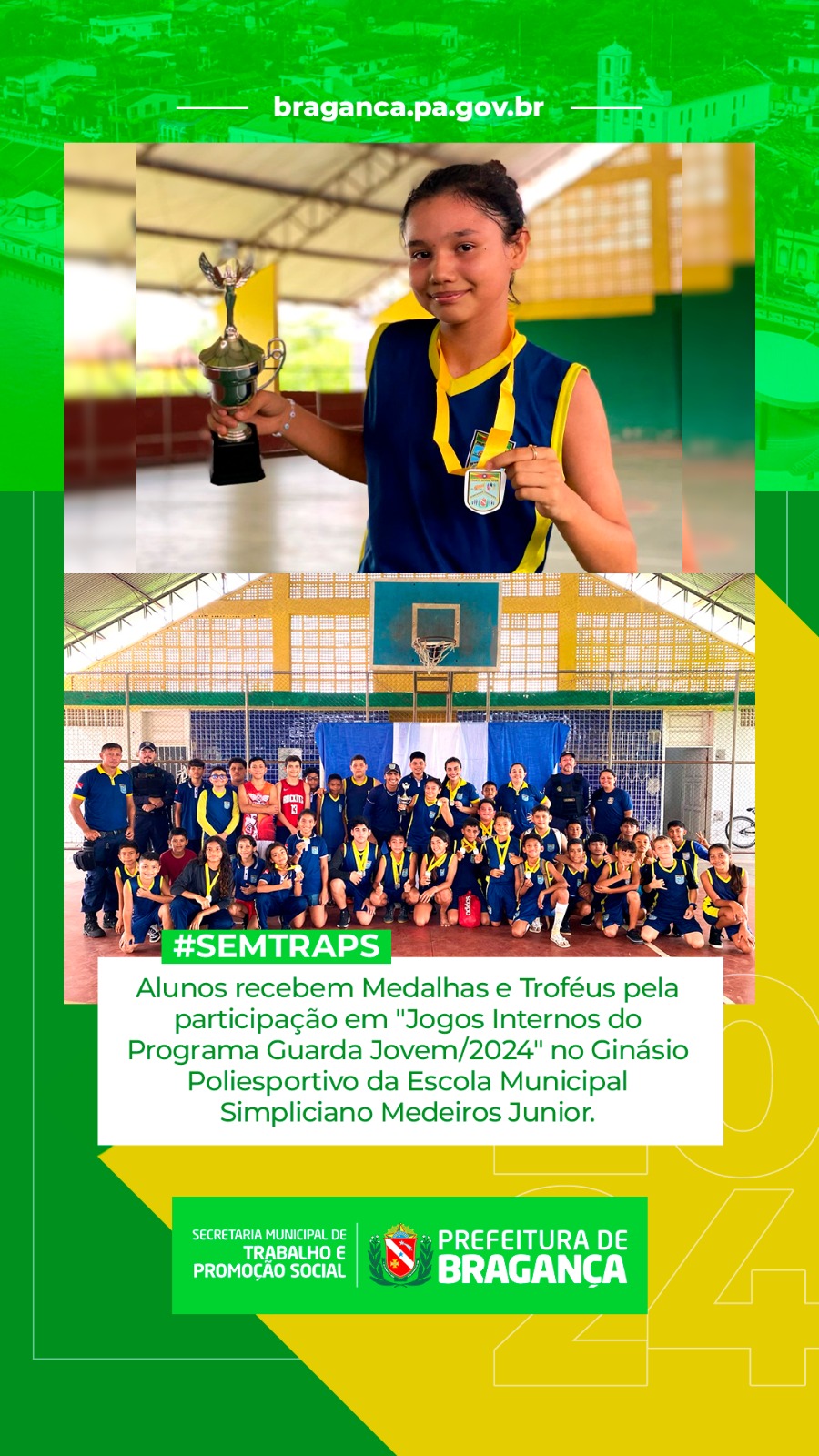 PREMIAÇÃO DOS JOGOS INTERNOS DO GUARDA JOVEM/2024.