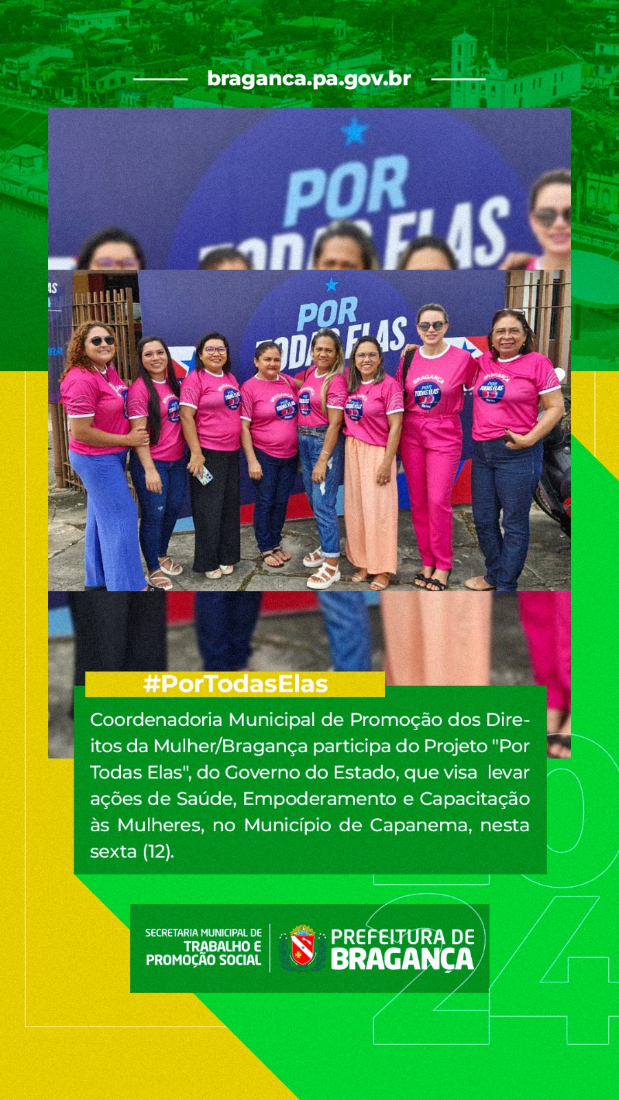 COORDENADORIA DE DIREITOS DA MULHER EM AÇÃO: PROJETO ‘POR TODAS ELAS'”