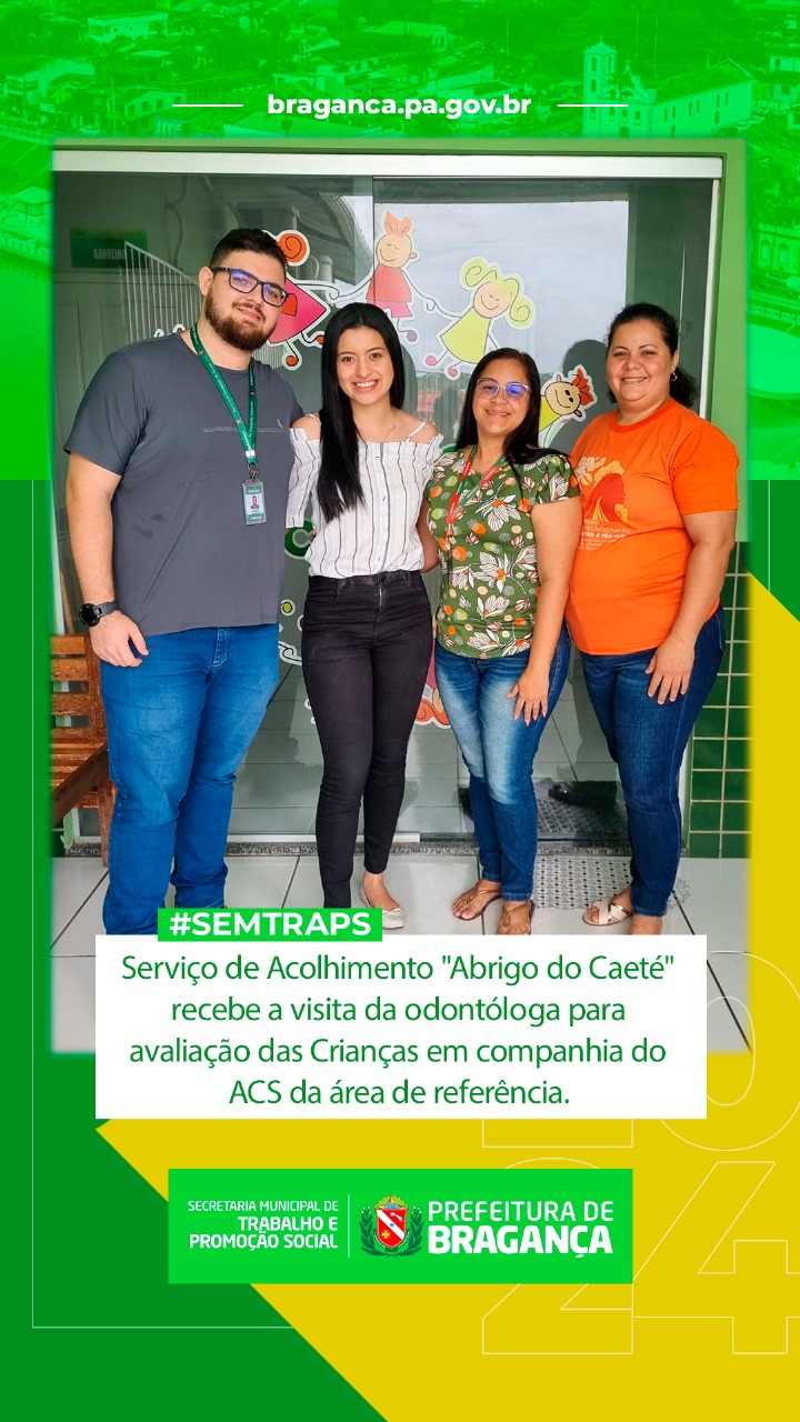 VISITA ODONTOLÓGICA AO ABRIGO DO CAETÉ.