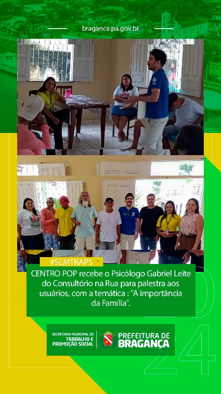 PALESTRA NO CENTRO POP