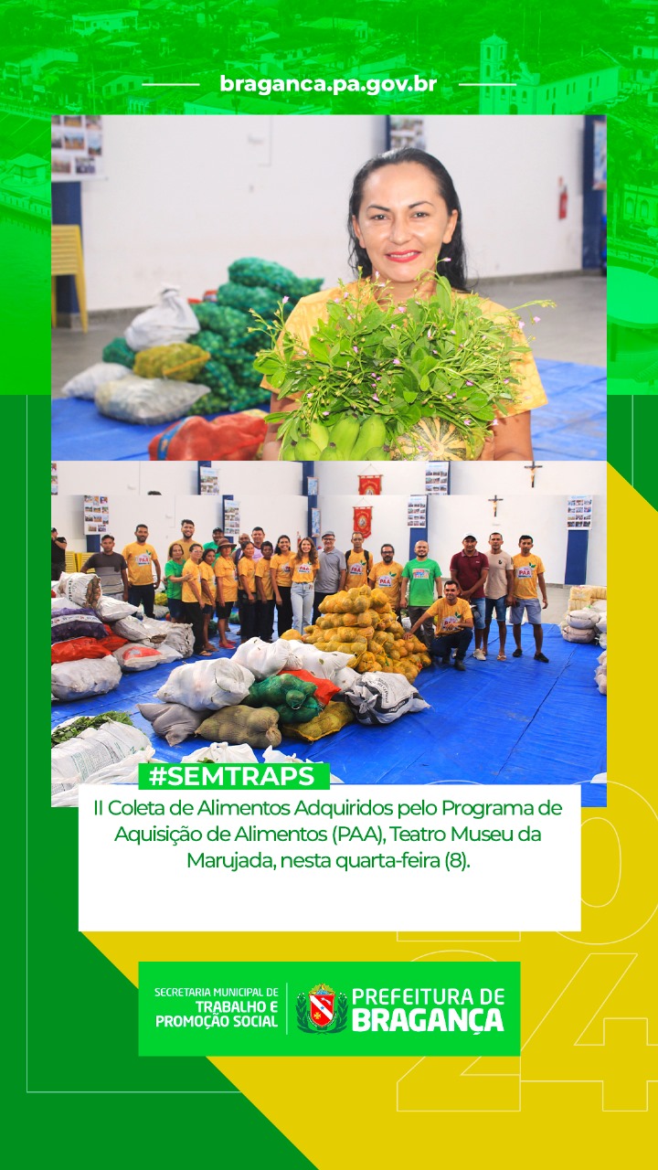 SEGUNDA COLETA DE ALIMENTOS ADQUIRIDOS PELO PAA.