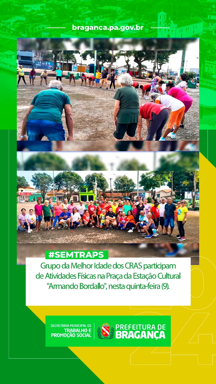 ATIVIDADES FÍSICAS PARA O GRUPO DA MELHOR IDADE DOS CRAS.