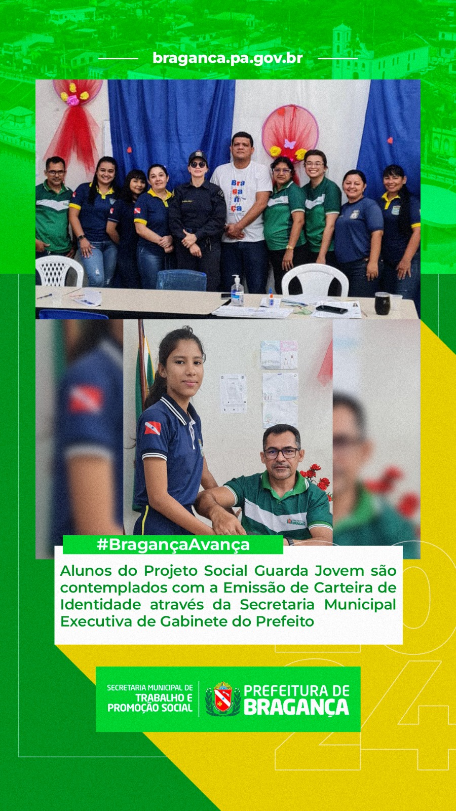 ALUNOS DO PROJETO SOCIAL GUARDA JOVEM RECEBEM CARTEIRA DE IDENTIDADE.