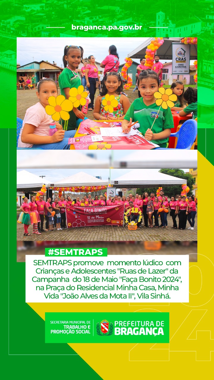 SEMTRAPS PROMOVE ‘RUAS DE LAZER’ DA CAMPANHA ‘FAÇA BONITO 2024’ NA PRAÇA DO RESIDENCIAL JOÃO ALVES DA MOTA II