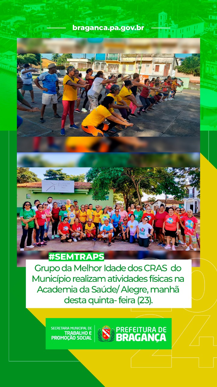 ATIVIDADES FÍSICAS NA ACADEMIA DA SAÚDE/ALEGRE.