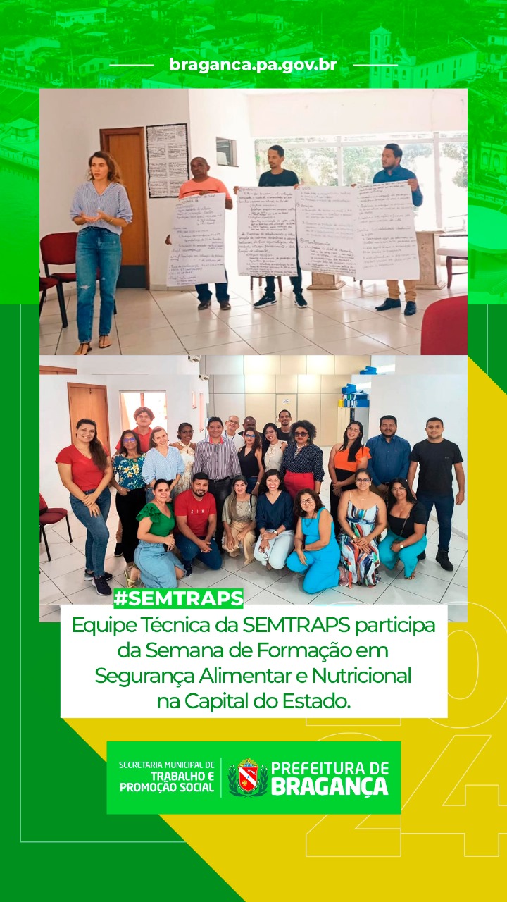 SEMANA DE FORMAÇÃO EM SEGURANÇA ALIMENTAR E NUTRICIONAL NA CAPITAL DO ESTADO.
