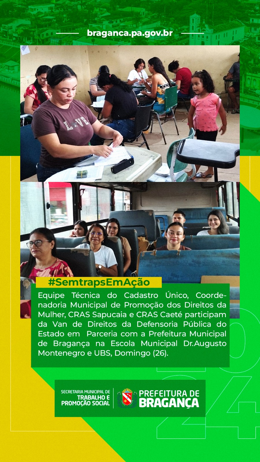 VAN DE DIREITOS NA ESCOLA DR. AUGUSTO MONTENEGRO.