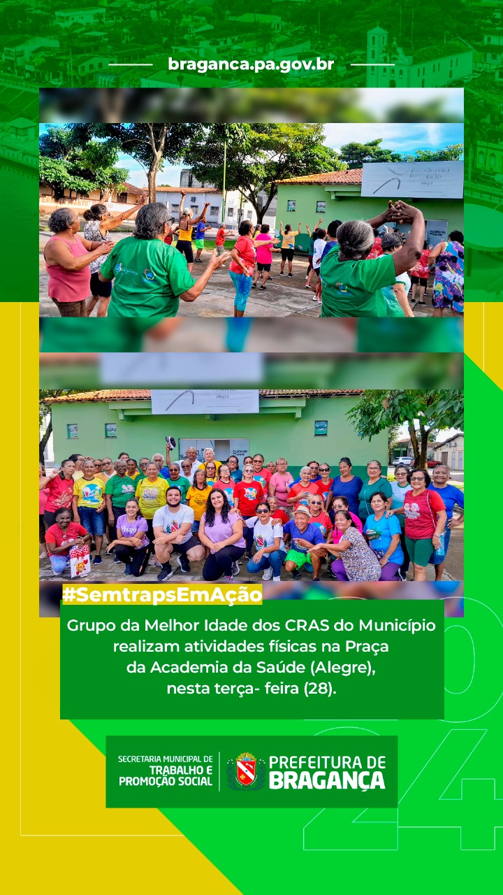 ATIVIDADES FÍSICAS NA PRAÇA DA ACADEMIA DA SAÚDE ALEGRE.