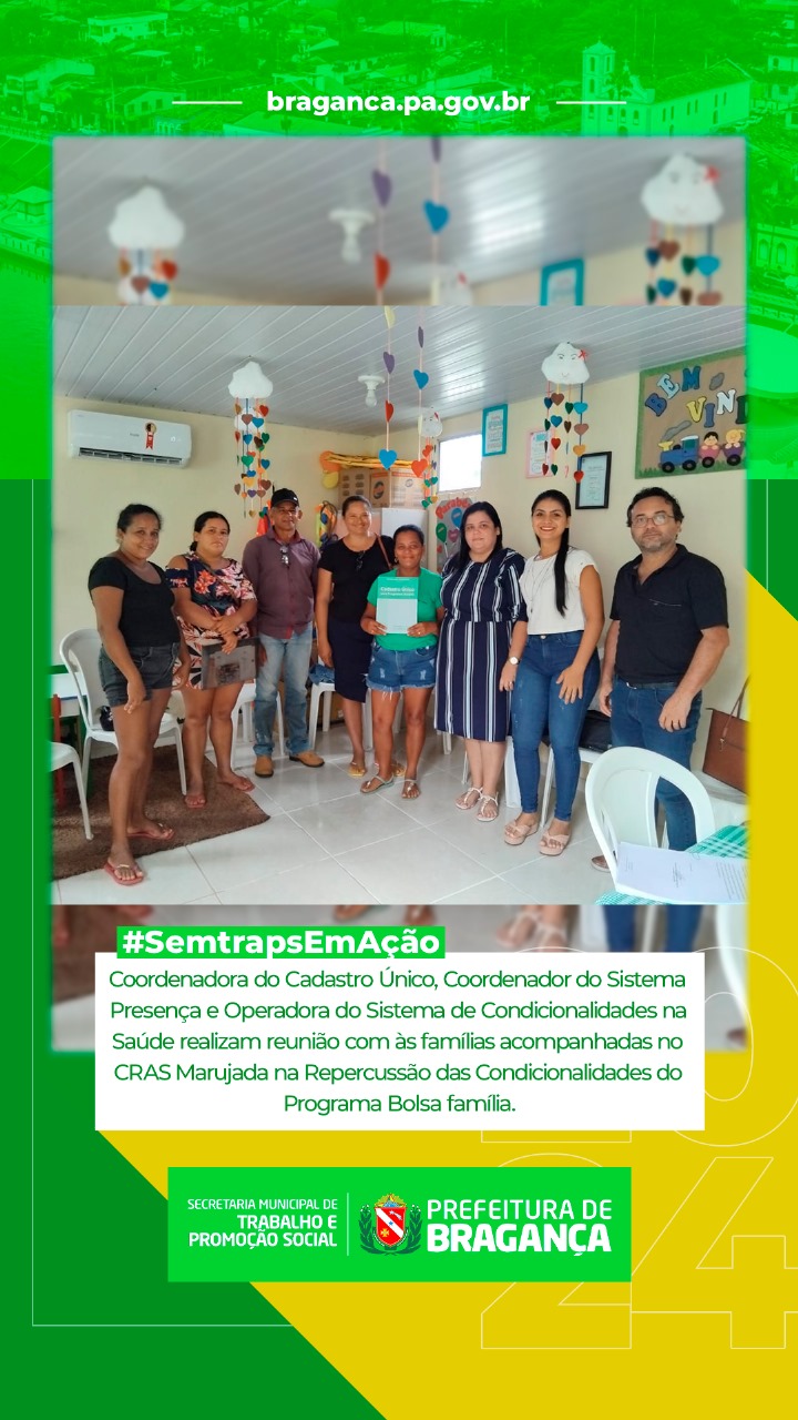 REUNIÃO COM ÀS FAMÍLIAS ACOMPANHADAS NO CRAS MARUJADA.