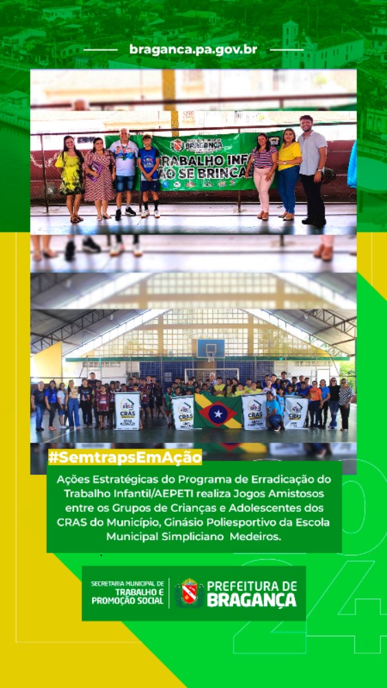 JOGOS AMISTOSOS COM OS GRUPOS DE CRIANÇAS E ADOLESCENTES DO SCFV DOS QUATROS CENTROS DE REFERÊNCIA DE ASSISTÊNCIA SOCIAL.