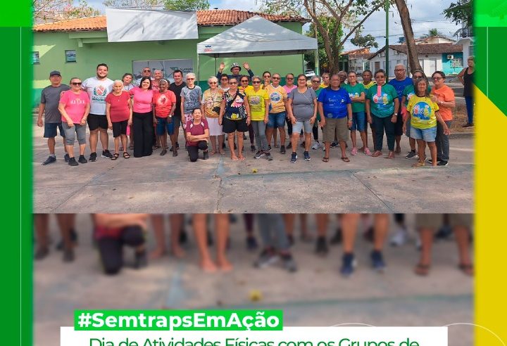 DIA DE ATIVIDADES FÍSICAS COM OS GRUPOS DE IDOSOS DOS CRAS DO MUNICÍPIO.