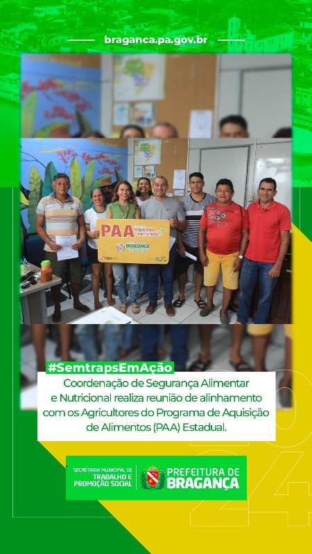 COORDENAÇÃO DE SEGURANÇA ALIMENTAR REALIZA REUNIÃO DE ALINHAMENTO COM AGRICULTORES DO PAA ESTADUAL.