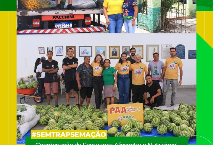 COORDENAÇÃO DE SEGURANÇA ALIMENTAR REALIZA COLETA E DISTRIBUIÇÃO DE ALIMENTOS DO PAA.