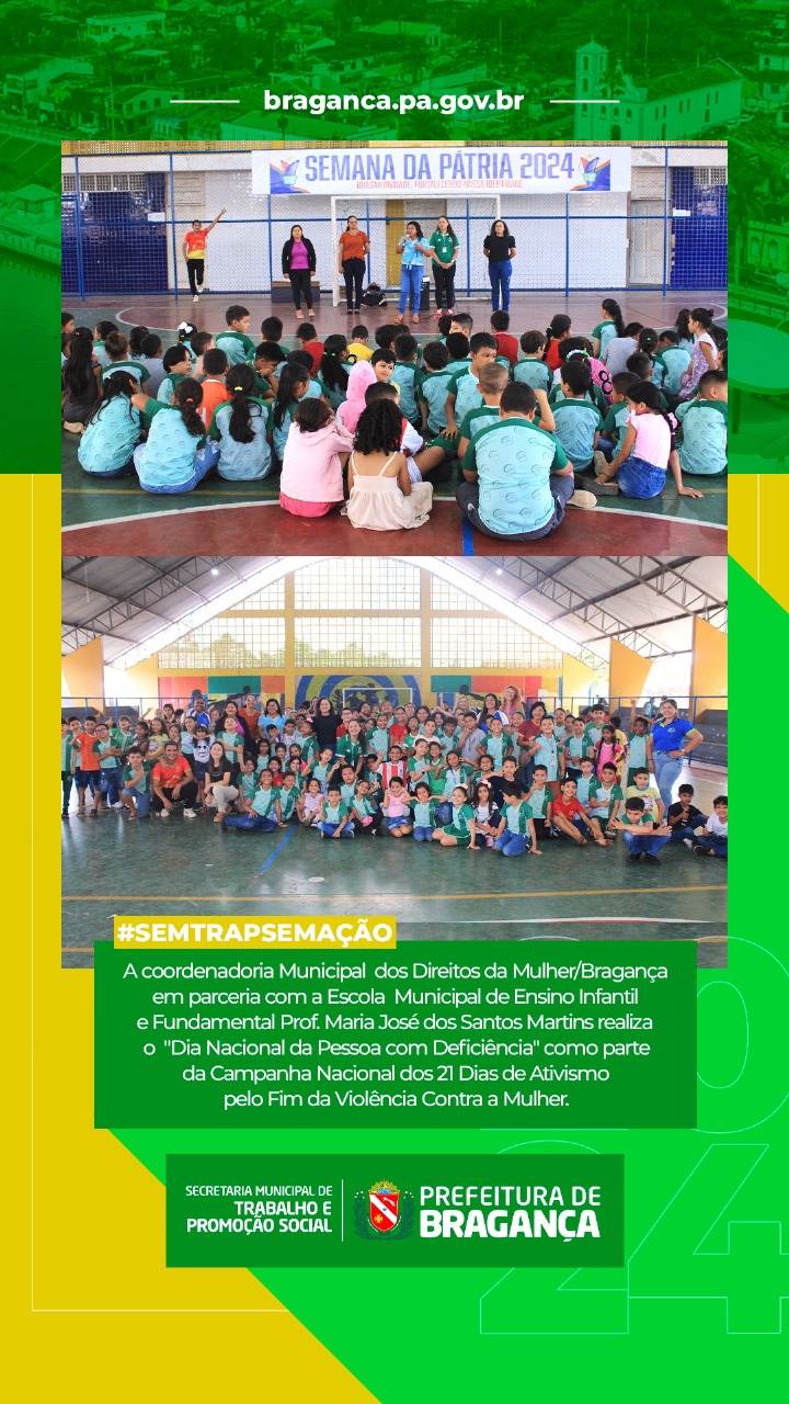 COORDENADORIA DA MULHER DE BRAGANÇA CELEBRA DIA NACIONAL DA PESSOA COM DEFICIÊNCIA.